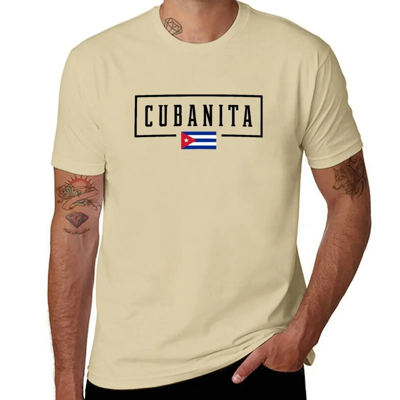 Cubanita Cuba Cuban Flag T-Shirt vintage Short sleeve tee blanks heavyweights black t-shirts for men tshirts for mens designer