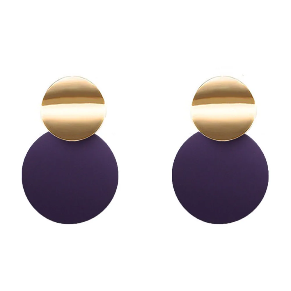 Geometric Joker Personalized Round Ring Temperament Ladies Cold Style Paint Stud Earrings image 6