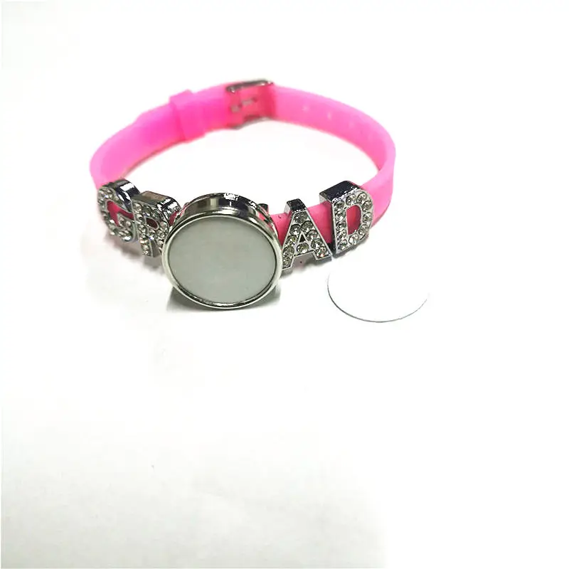 

sublimation blank grad silicone bracelets hot transfer printing diy consumables supplies 30pcs/lot