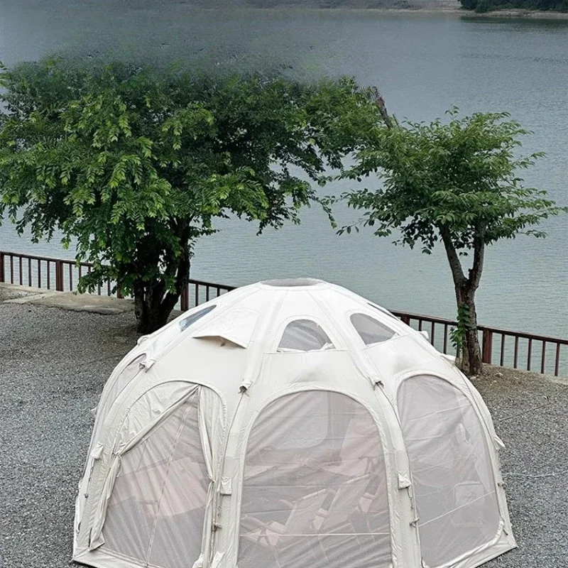 

Inflatable ball tent, rain and sun protection