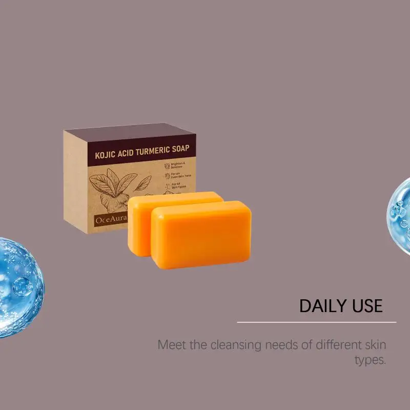 Oceaura Ginger Yellow Soap Improves Rough And Dull Skin Fades Dark Spots Shrinks Pores And Deeply Cleanses Shower Soap