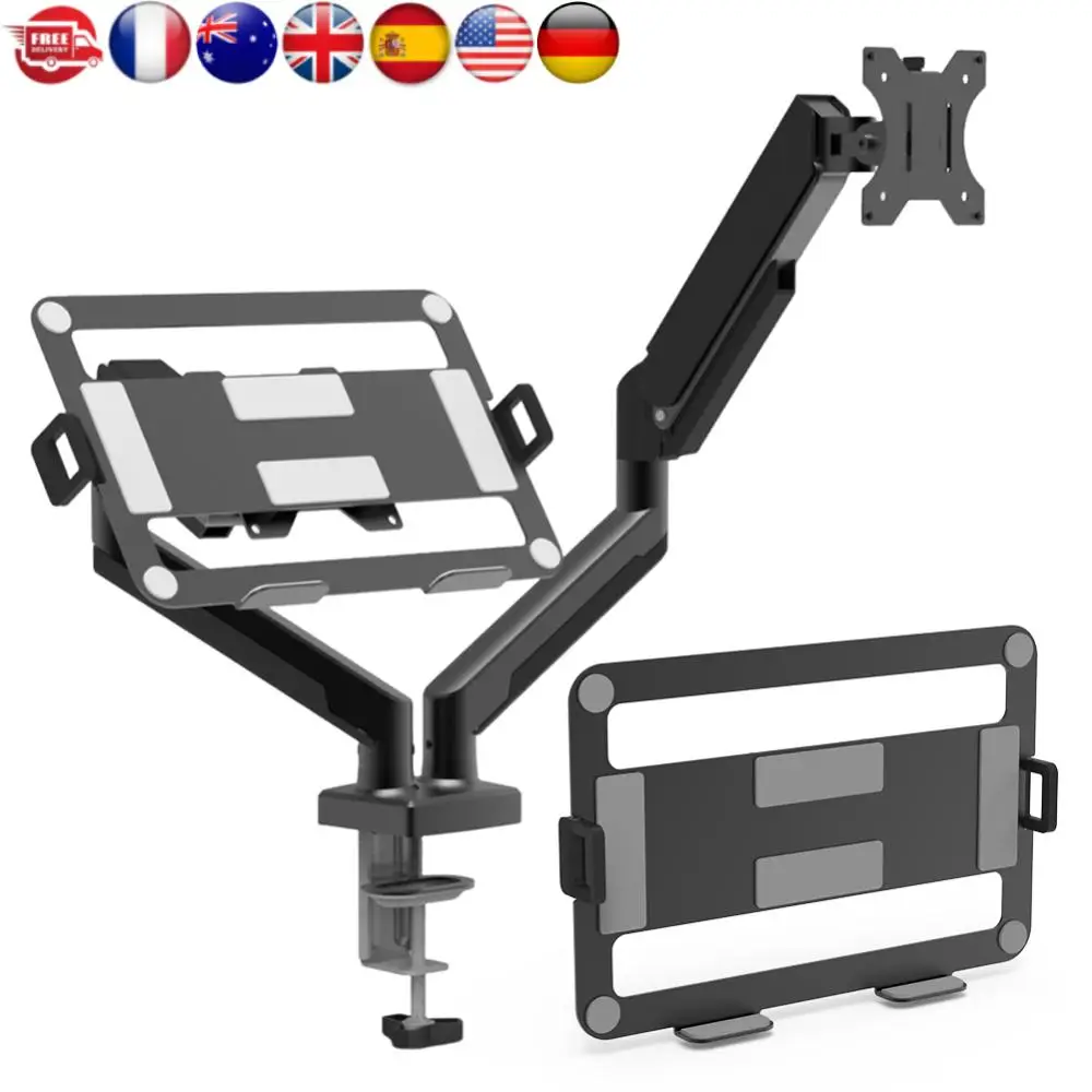 

Dual Monitor Stand Full Adjustable Monitor Desk Mount Holds Up To 19.8lbs Expandable Display Bracket for Home Office
