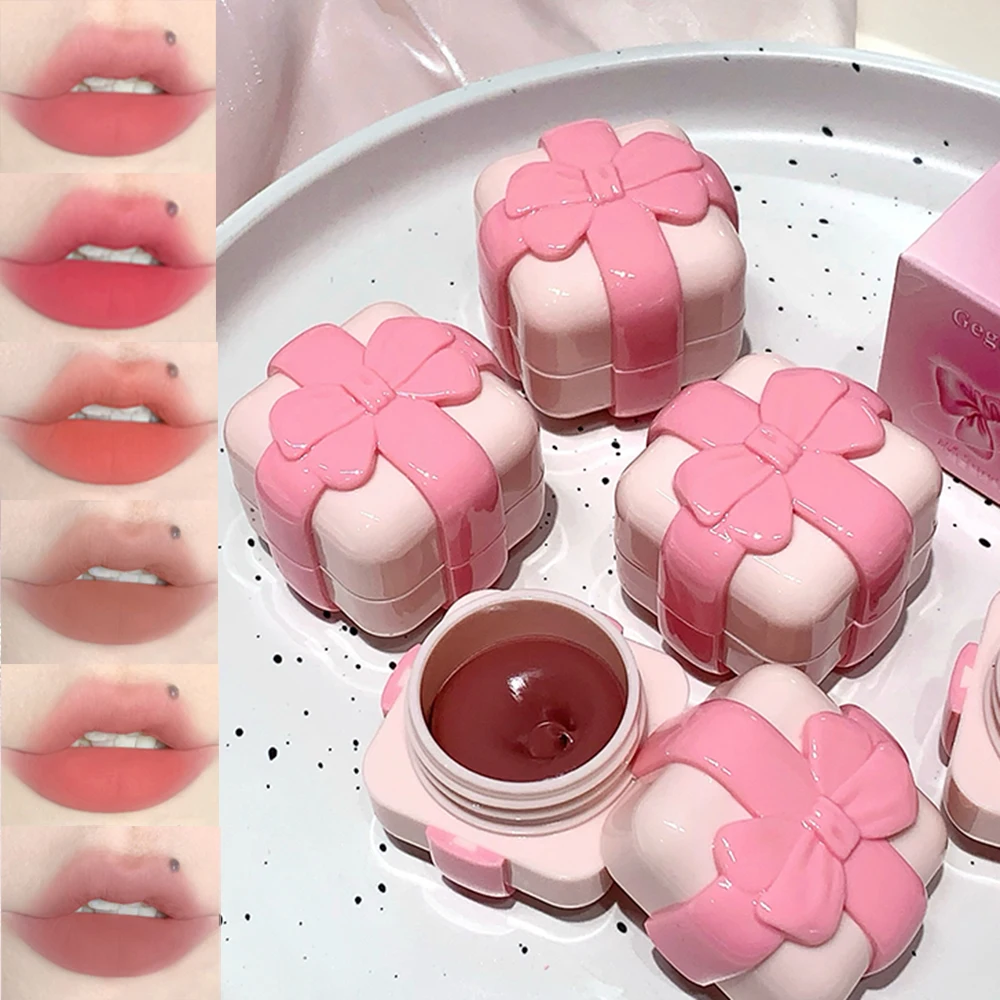Gege Bear Velvet Matte Lip and Cheek Balm, Versatile Two-in-One Lip Multi-Use Cheek Blush Balm for a Effortless Application
