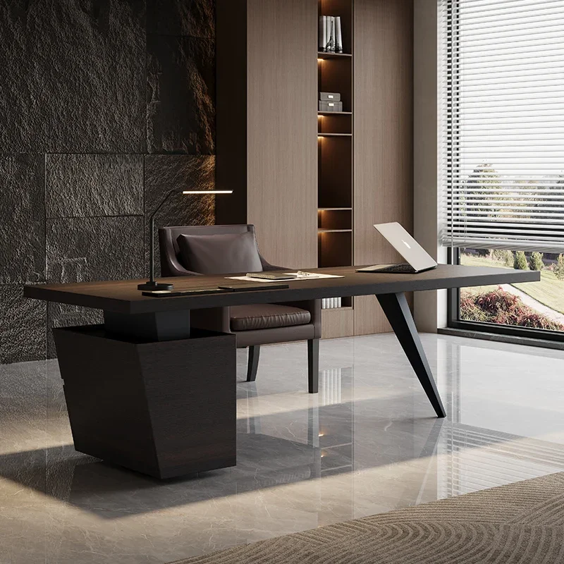 Italian Minimalism Office Desks Luxury Modern Designers Solid Wood Office Desk Room Computer Office Furniture مكاتب كمبيوتر FYOD