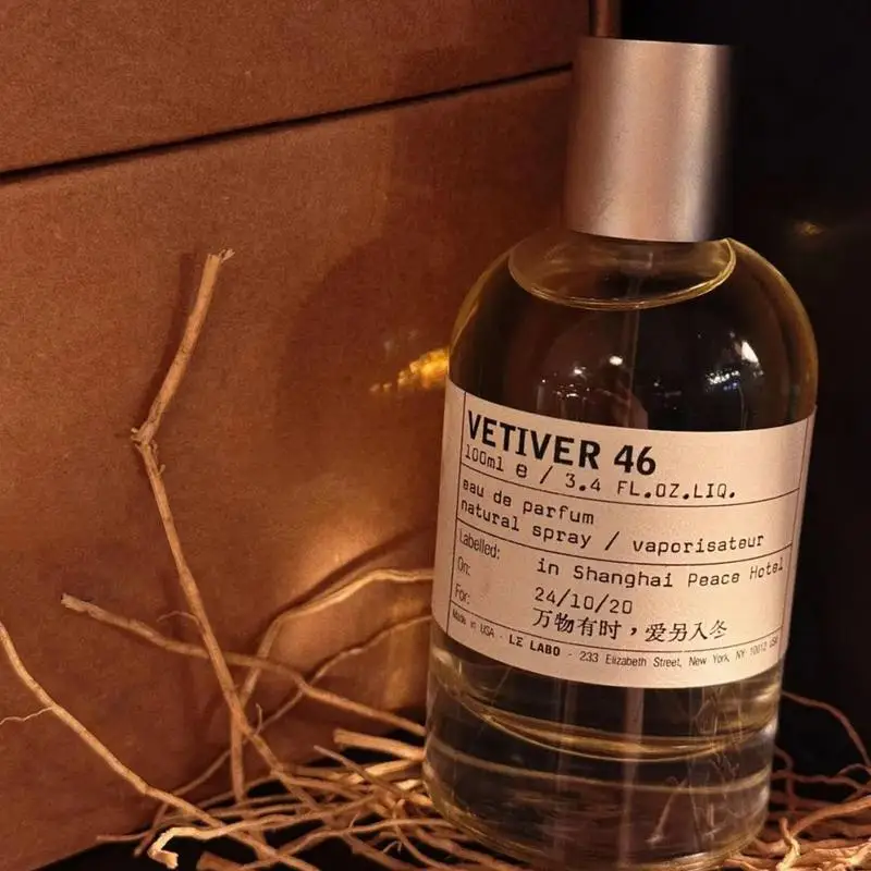 Vetiver 46 Perfume Men 100ml Travel Perfumes Wome's Long-Lasting Mist Lightweight Woody Fragrance Charming Atmosphere Scent