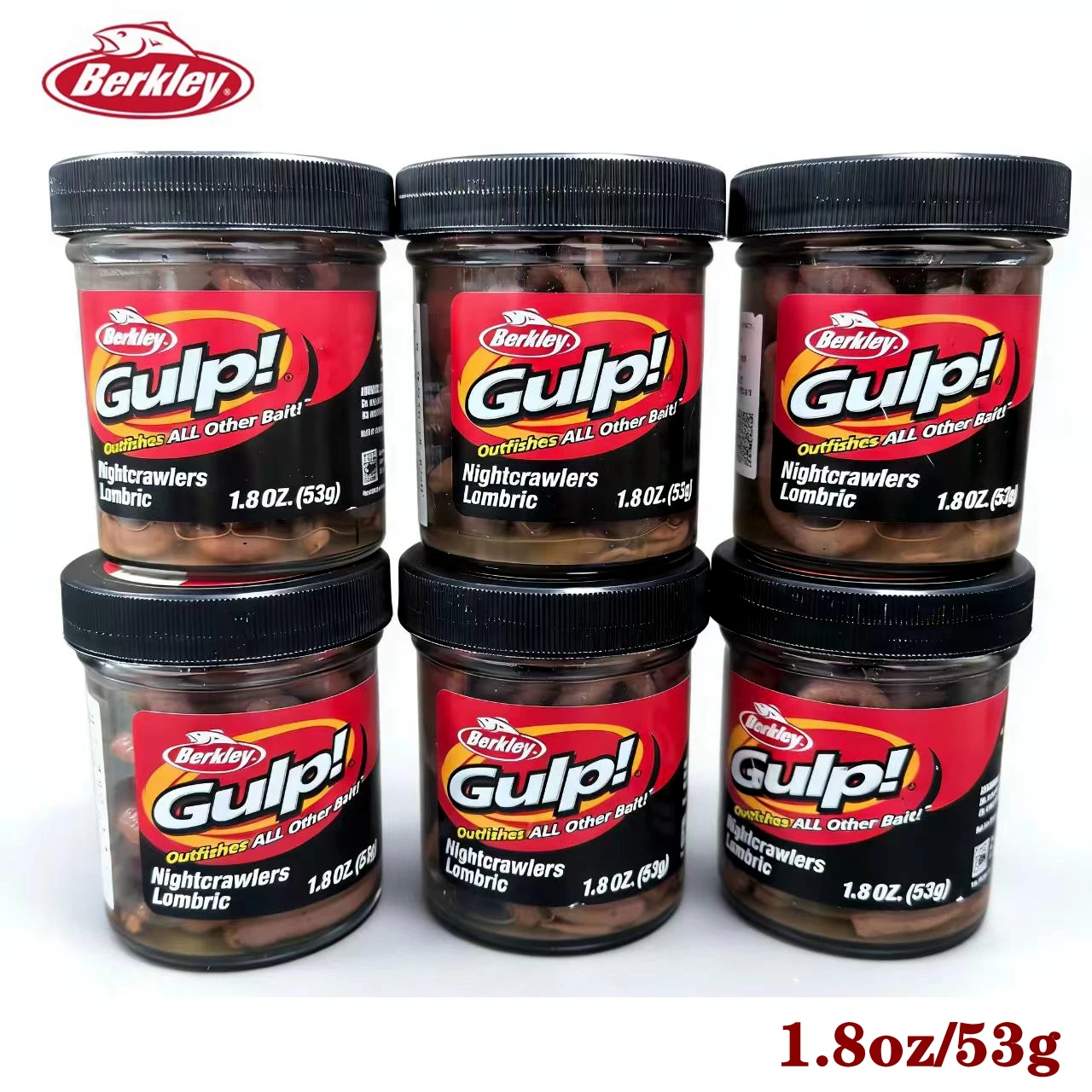 

Оригинальная приманка для ночных гусениц Berkley GULP Lombric, все другие приманки 1,8 унции/53 г, мягкая приманка для форели, приманка для лоббрека, приманка для морского окуня