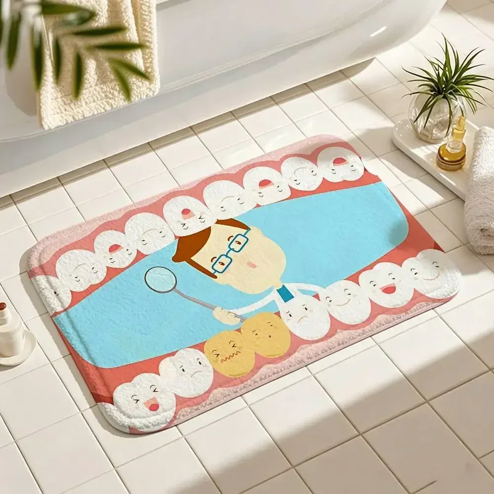 The Dentist Tooth Room Carpet Bathroom Anti-slip Mat Door Mat Home Decoration Mat Entrance Door Mat Scratch-resistant Door Mat