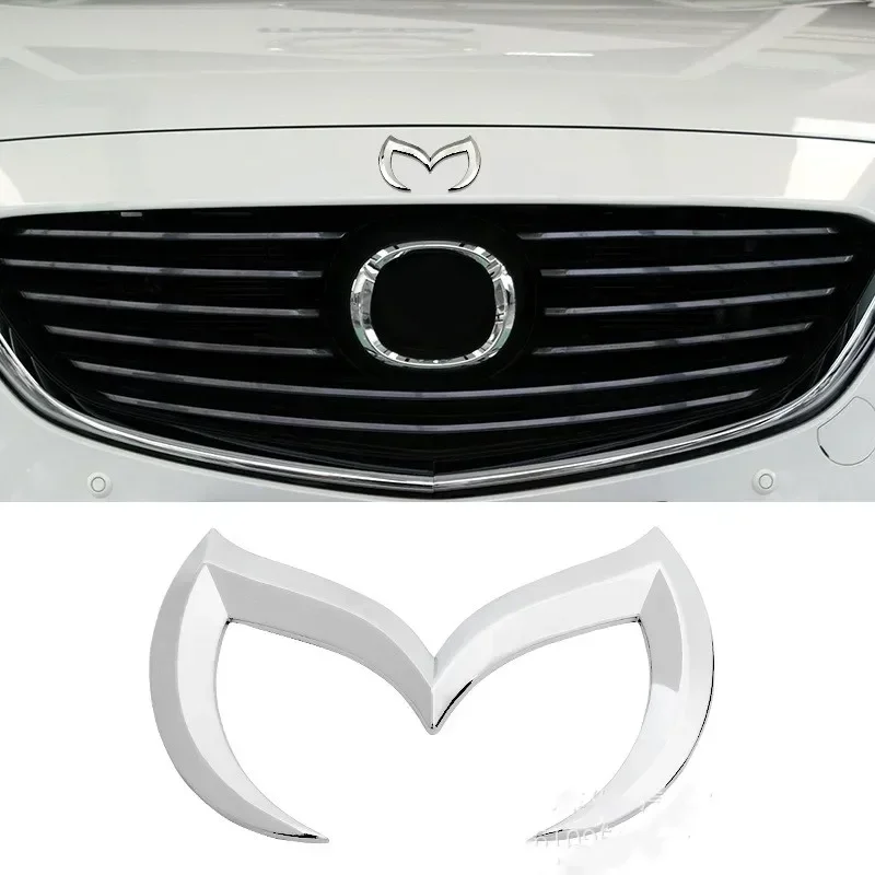 3D Metal Bat Front Hood Badge Rear Trunk Fender Sticker Decals for Mazda 2 3 6 8 Atenza CX-30 CX-50 CX-60 MX-5 CX-3  CX-5 CX-7