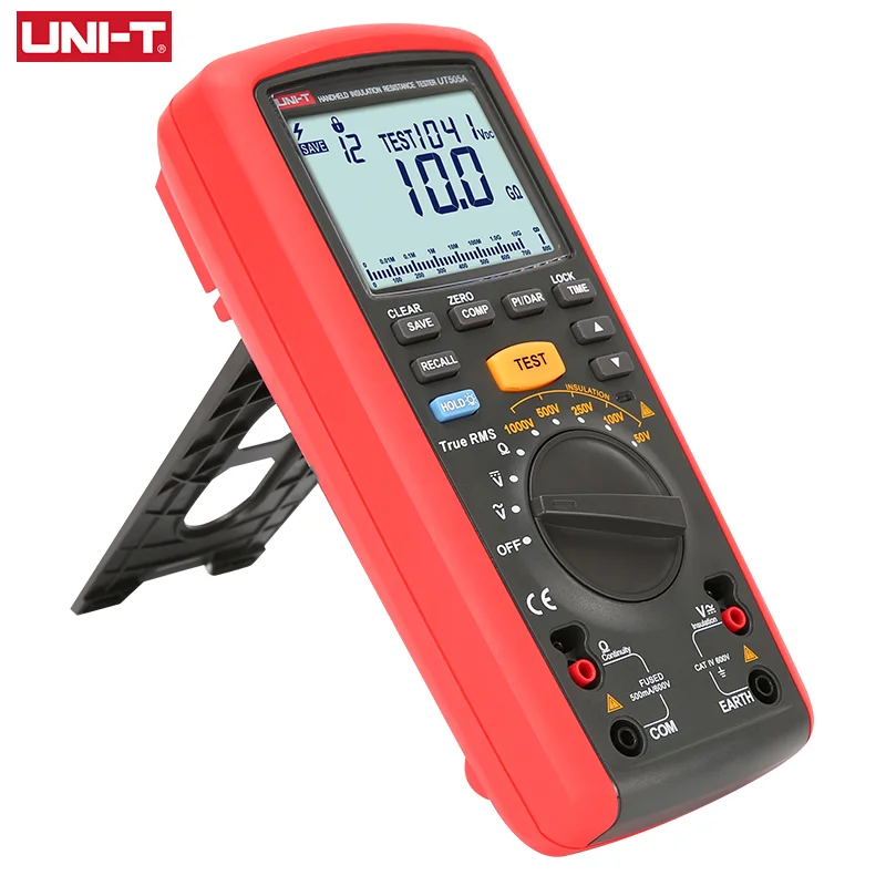 Imagem -04 - Uni-t-testadores de Resistência a Isolamento Portátil Milímetro Digital Ohímetro Alcance Automático 1000v 20go Ut505a Ut505b