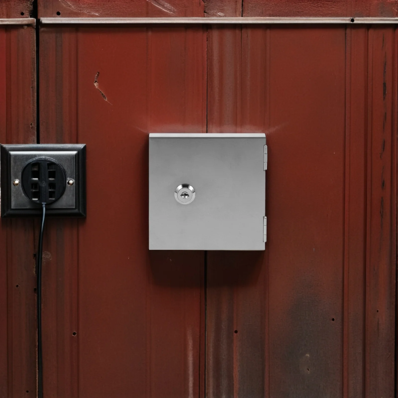 

Stainless Steel Socket Protector 86 Type Waterproof Lockable Power Outlet Cover Outdoor Garden Waterproof Electrical Box