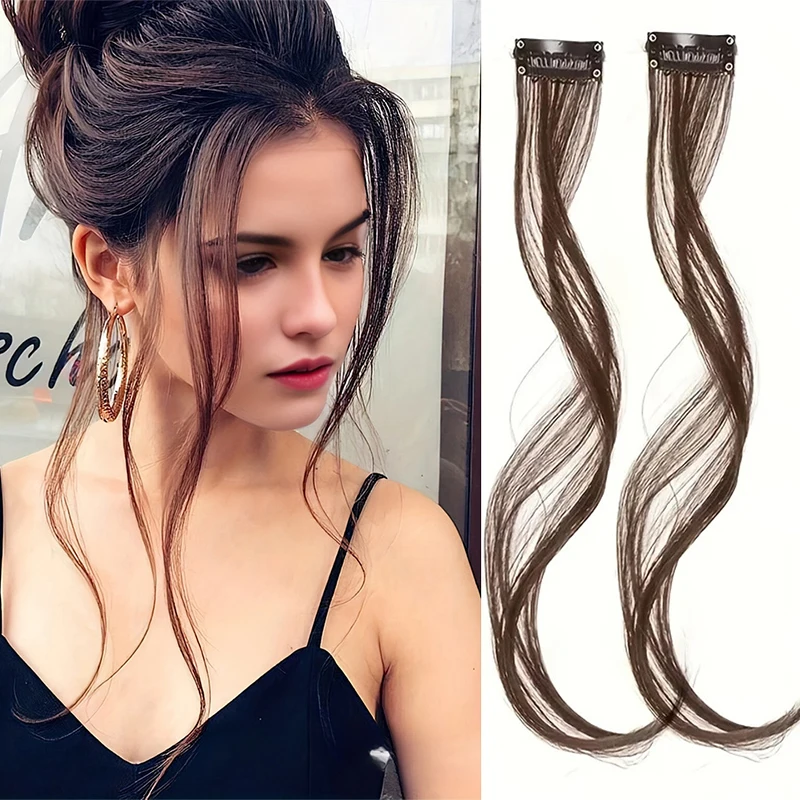 La versión mejorada de la peluca con flequillo Dragon Beard presenta un flequillo falso ligeramente rizado