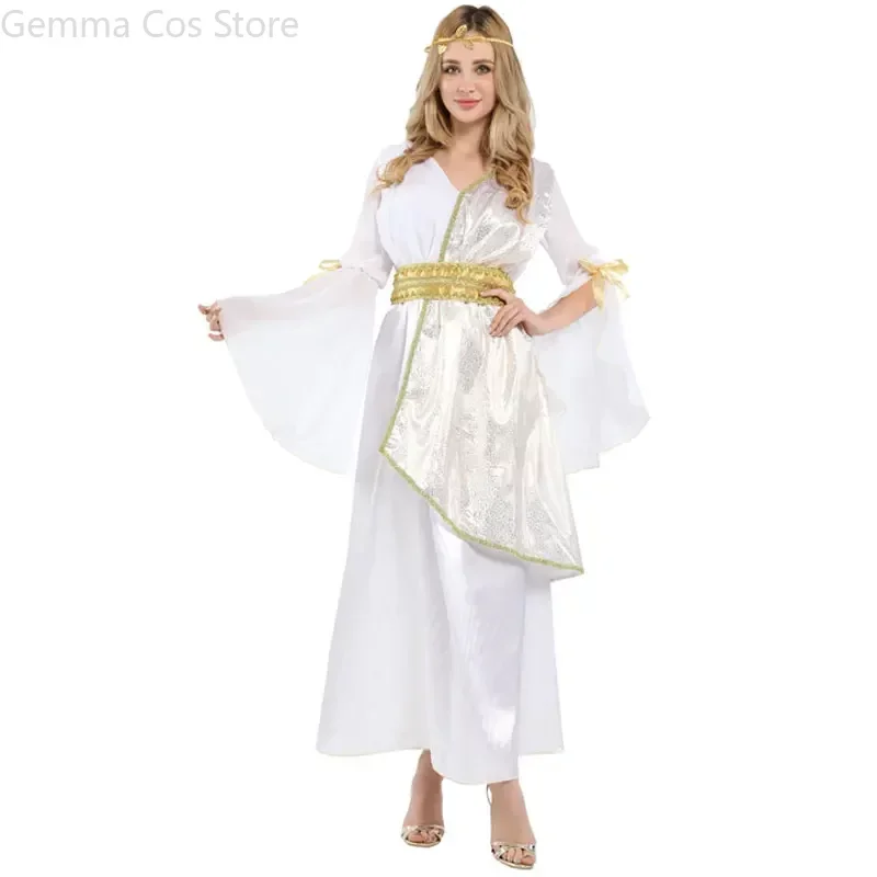 Greek Greece Athens Athena Goddess Venus Roman Queen Costume for Women Adult Halloween Carnival Mardi Gras Party Fancy Dress