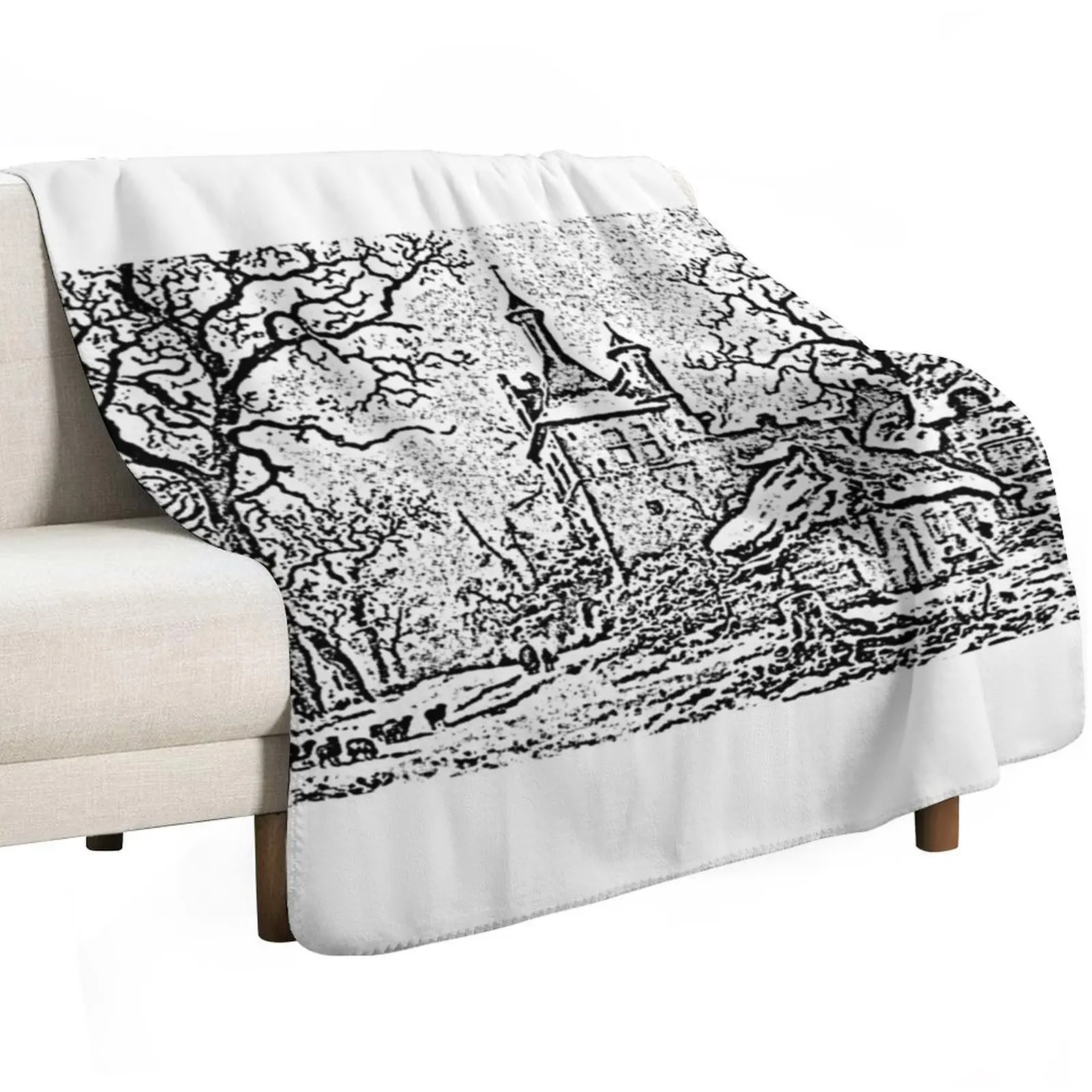 jethro tull christmas black white Throw Blanket Decoratives Travel funny gift warm for winter Sofa Quilt Beautifuls Blankets