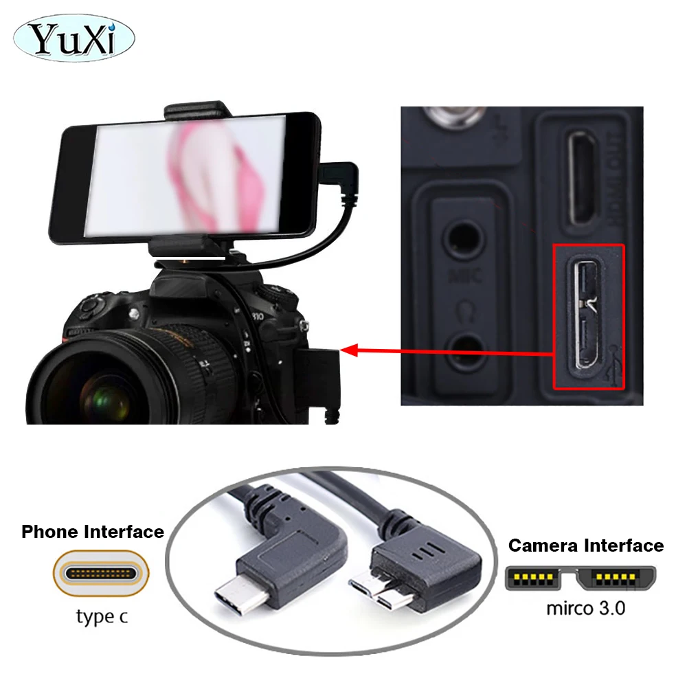 1 piece Type-C to Micro B USB 3.0 OTG Data Cable Connector Transfer Files Sync Data For Phone Camera Mobile Hard Drive MP4