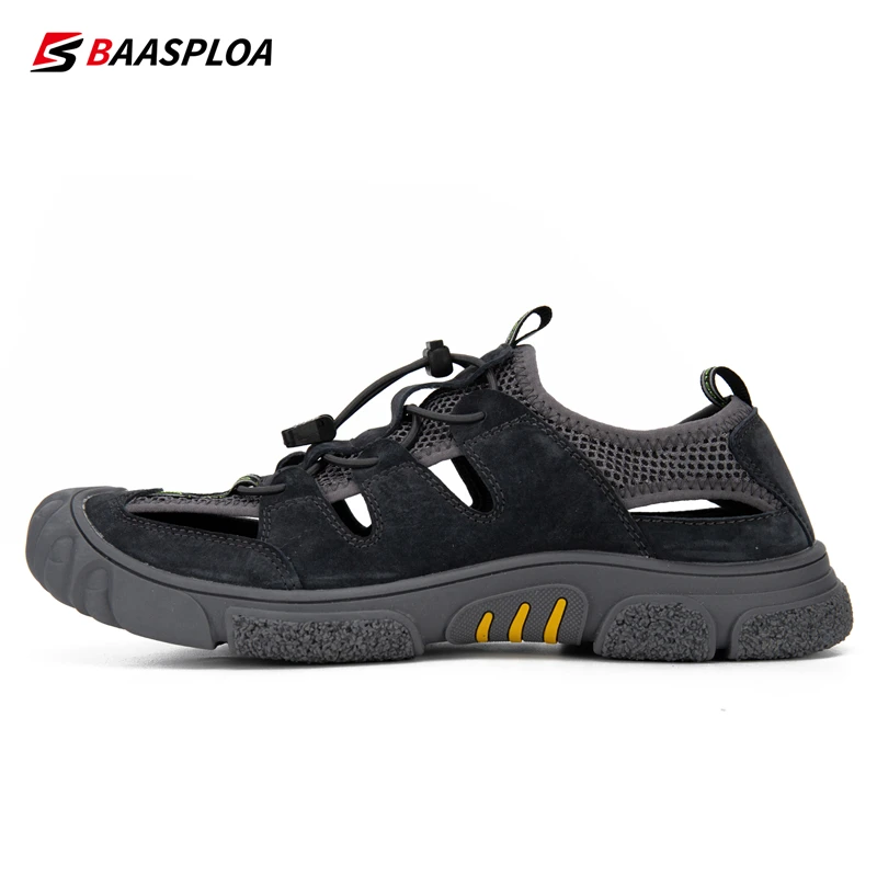 

New Baasploa Men Upstream Shoes Summer Outdoor Shoes Breathable Aqua Shoes for Men Non-Slip Quick Drying Sandals Wading Shoes