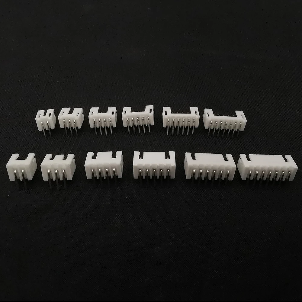 50Pcs XH 2.54 PH2.0 2P 3P 4P 5P 6P 7P 8P 9P 10P 12 Pin Male Plug Right Angle Electrical Wire Connector Pin Header for PCB JST