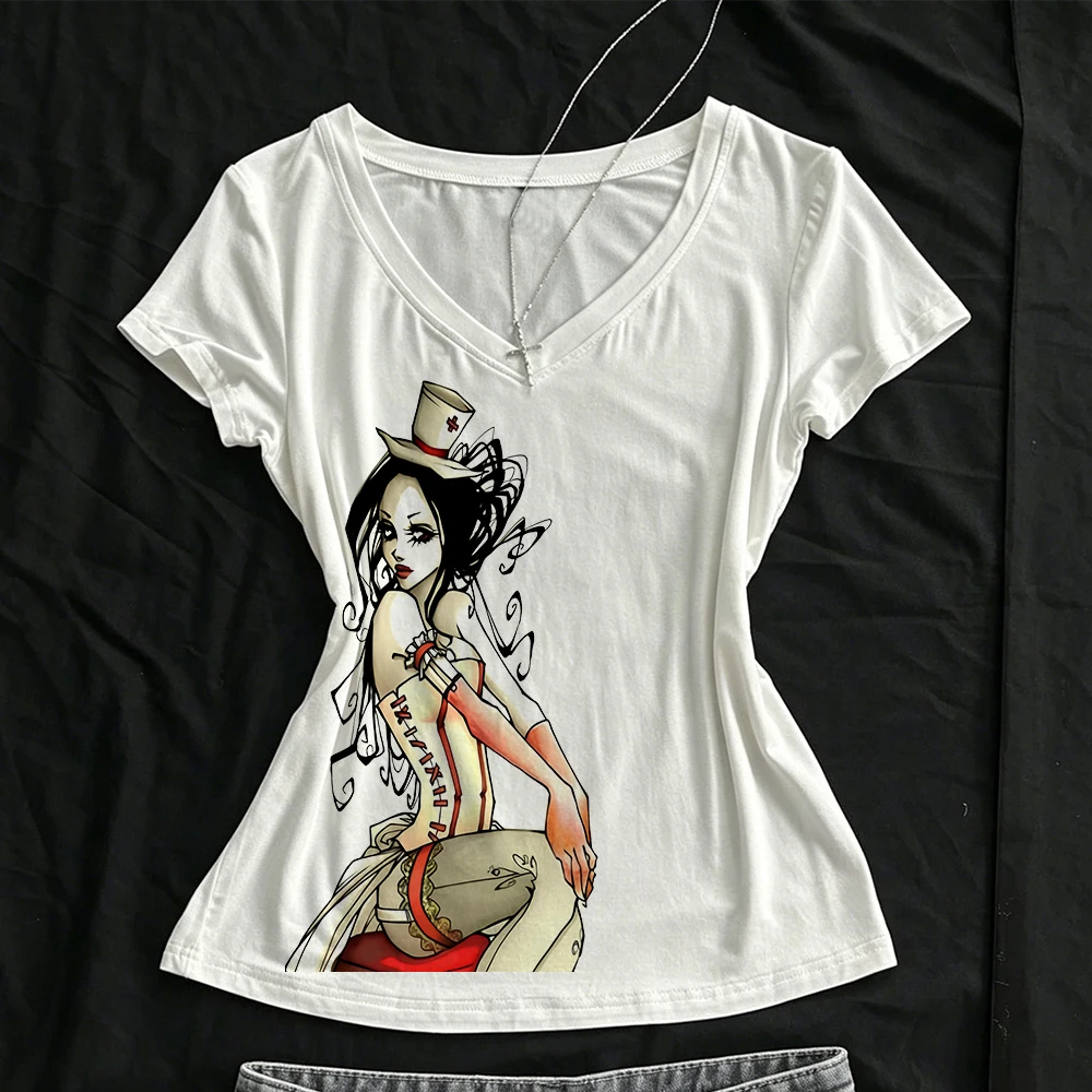 Spring 2026 Women's Top 90s Vintage Kawaii 2000s Top Baby T-shirt Y2k Kitty Grunge Clothes Y2k Top