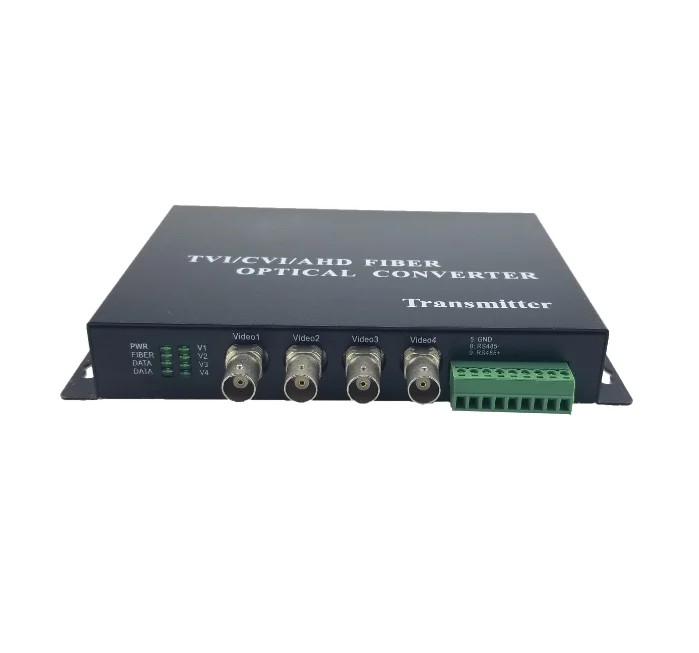 4ch CVI/TVI/AHD coaxial HD video optical converter/ Fiber optic video optical transceiver 1080P