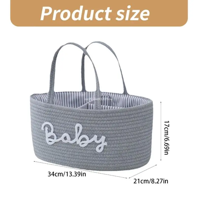 Stylish Baby Diaper Storage with Multiple Sections Large for Nursery Essential