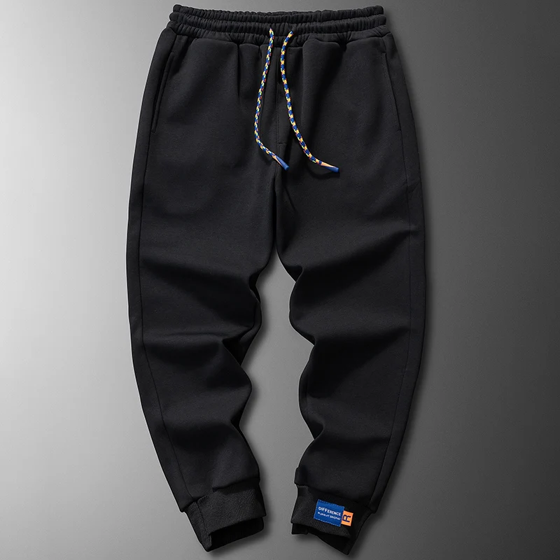 

Autumn and winter versatile drawstring sport pants fleece sweatpants tight-fitting pants casual men's pants loose long pants