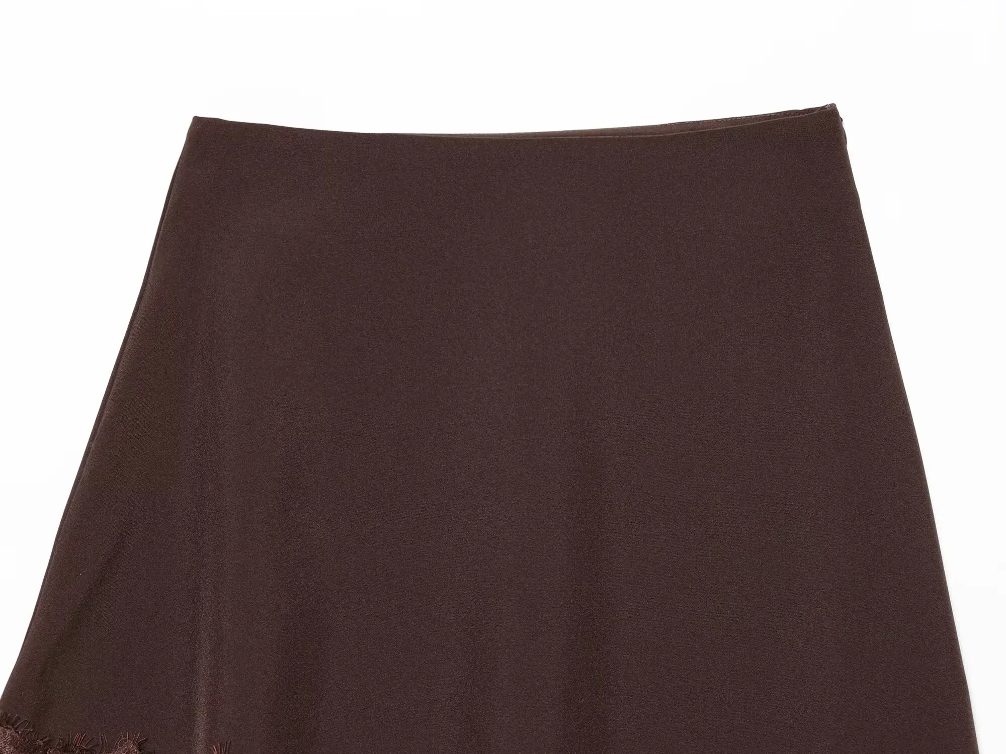 KONDALA Elegant Short Skirt Women Lace Hem Asymmetrical Skirt 2026 Spring Summer Fashion High Street Holiday Party Female Skirt