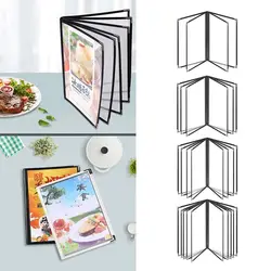 Transparent A4 Foldable Menu Cover for Bar Kitchen Restaurant Display Book Menu Cover