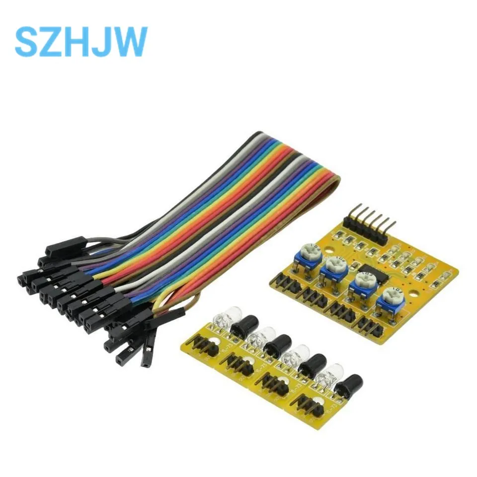 4-way infrared tracing tracking module line inspection module obstacle avoidance car robot sensor