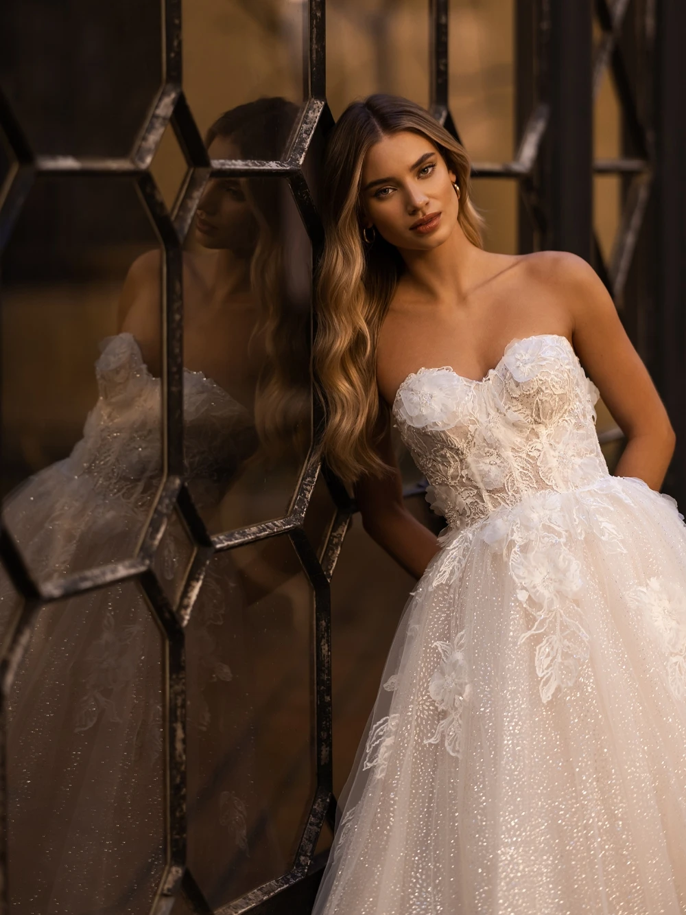 Vestido De novia romántico con escote corazón, apliques De encaje clásicos, bata De novia brillante, vestido De novia largo De corte en A, bata De boda