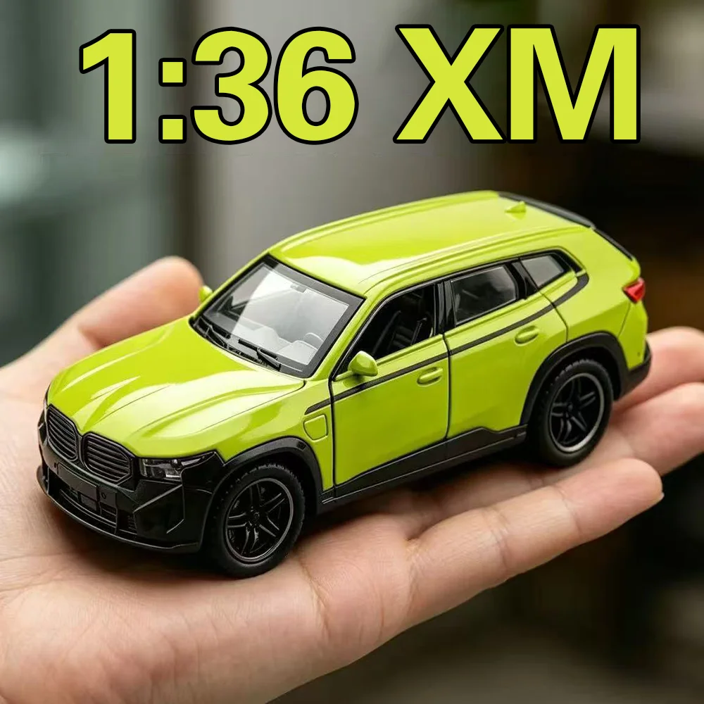 1:36 XM Alloy Diecast Toy Car Miniature Model Rear Wheel Return Force Rubber Tire Doors Opened Vehice Office Fashion Decorations