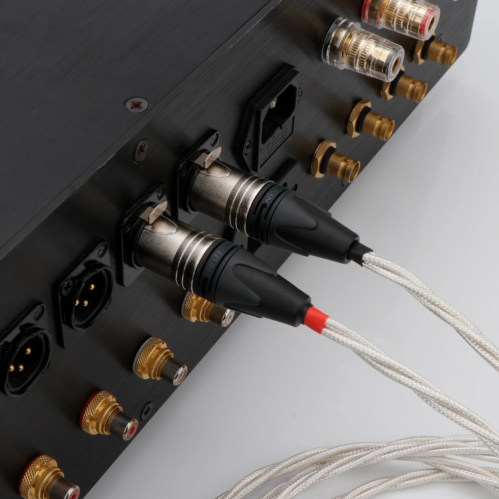 Paar XLR Balance Kabel RCA Signal kabel 6N OCC Versilbert rca kabel Für Verstärker DAC TV DVD Audio Kabel HiFi xlr Audio Kabel – Detail 3