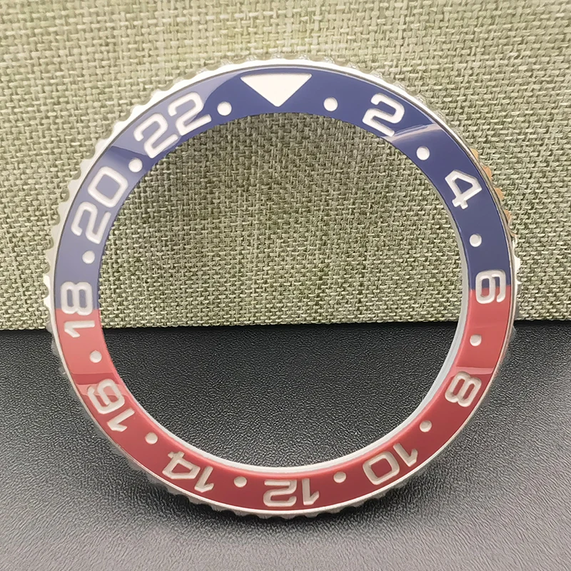 AAA Ceramic Watch Bezel For RLX GMT-MASTER 126710 Pepsi Blue and Red Bezel, High Quality Generic Watch Parts
