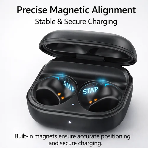 Imagen 2 del producto Estuche de carga inalámbrico para Galaxy Buds2 SM-R177, batería de 700 mAh, carga tipo C e inalámbrica, indicador LED