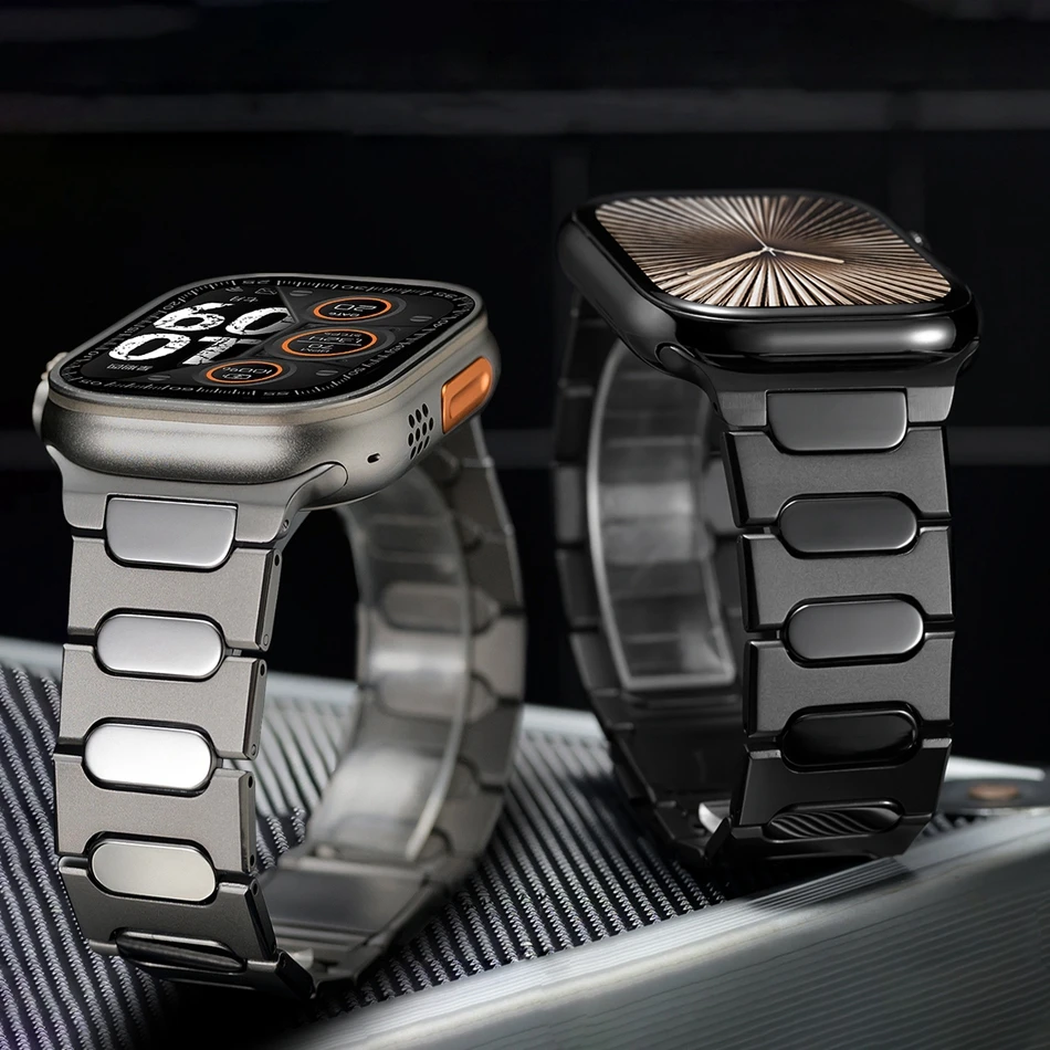 Titan-Uhrenarmband für Apple Watch Series 11/10/9/8/7/6/5/SE/Ultra 3 2 mit Magnetverschluss für iWatch 49/46/45/44/42mm – Detail 1