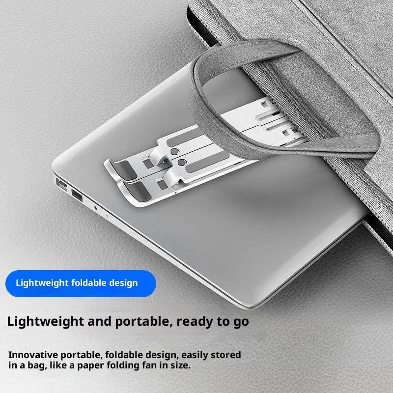 New 10Gears Adjustable Laptop Holder Foldable Notebook Stand Portable Desktop Support For Air Pro Accessories ABS Material