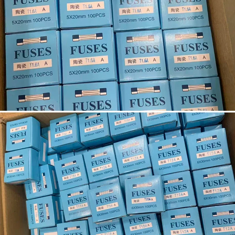 5*20mm 6*30mm Ceramic Fuse Electric 250V Home Supplies 0.25A -30A