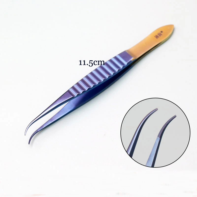 Iris forceps Titanium eye instruments Medical tools Horizontal tweezers 11.5cm