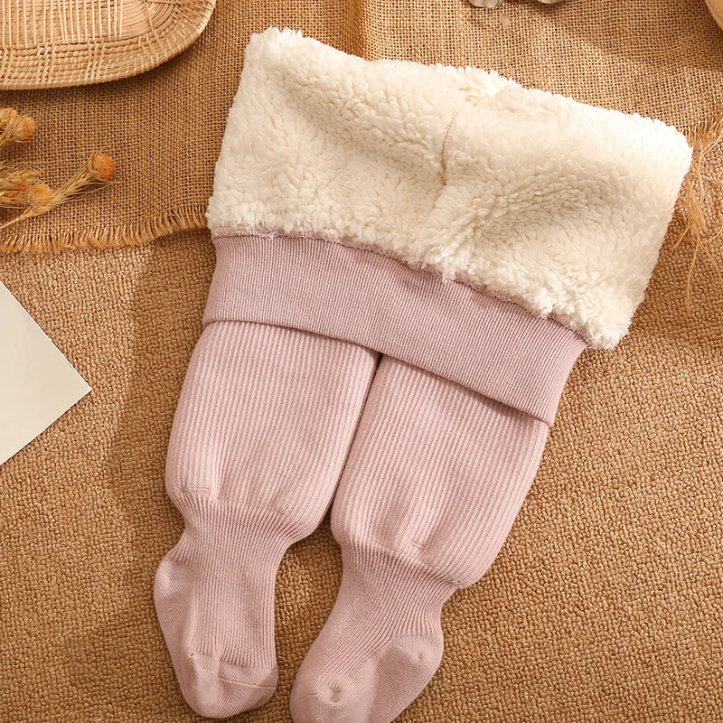 

Baby Girls' Warm Tights Kids Winter Fleece-Lined Thickened Leggings 2025 New Children Padded Pants Baby Princess Fleece Trousers