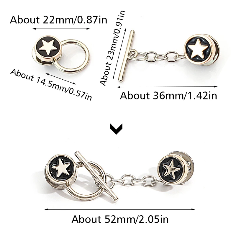 سترة مشبك انفصال زهرة مكافحة الضوء بروش كريستال زر المشابك Ot مشبك إغلاق العنق ديكور بروش مجوهرات هدية