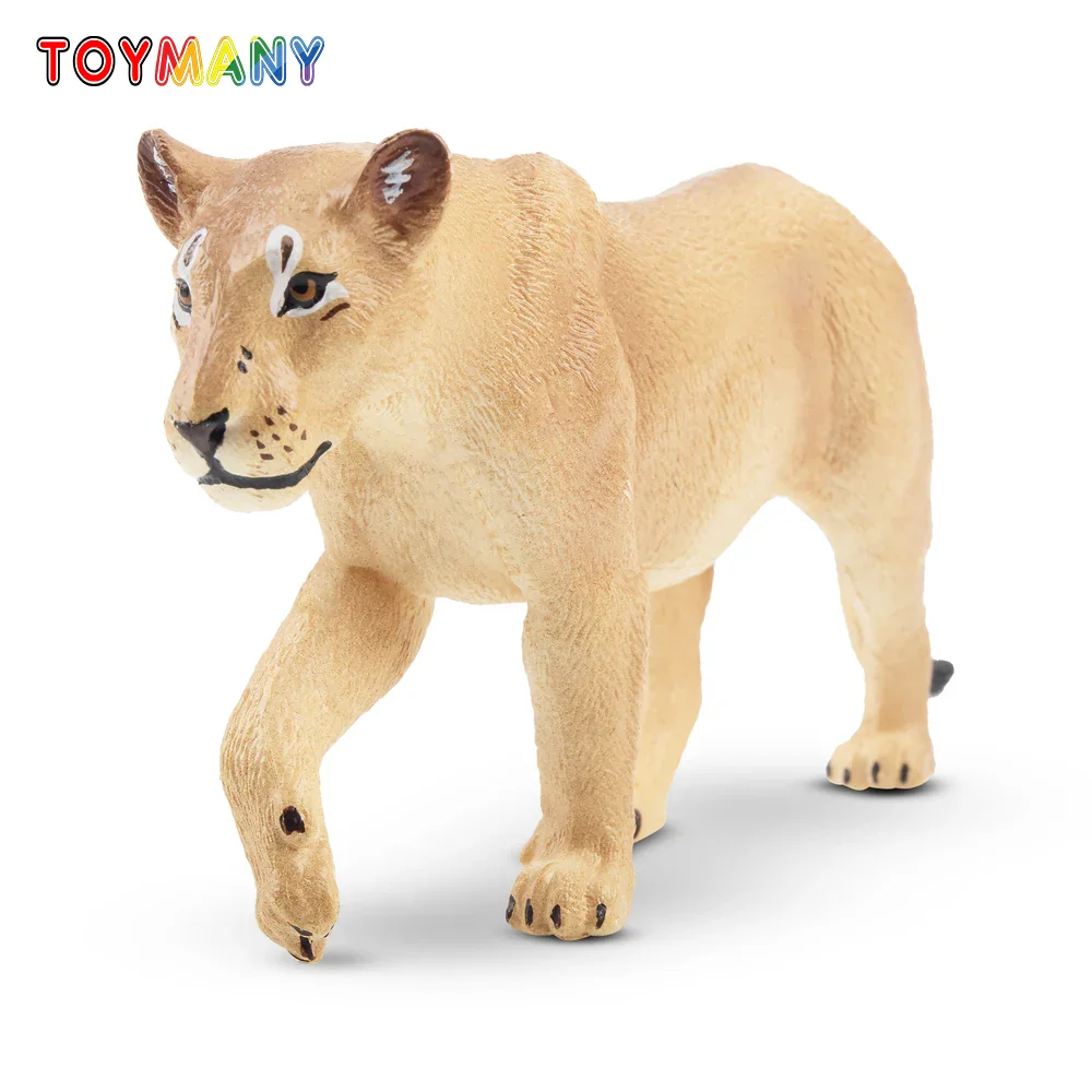 

Toymany Simulation Walking Lioness Wildlife Animal Model Toy Mini Figures Dolls Action Figurines Toys for Children Gift