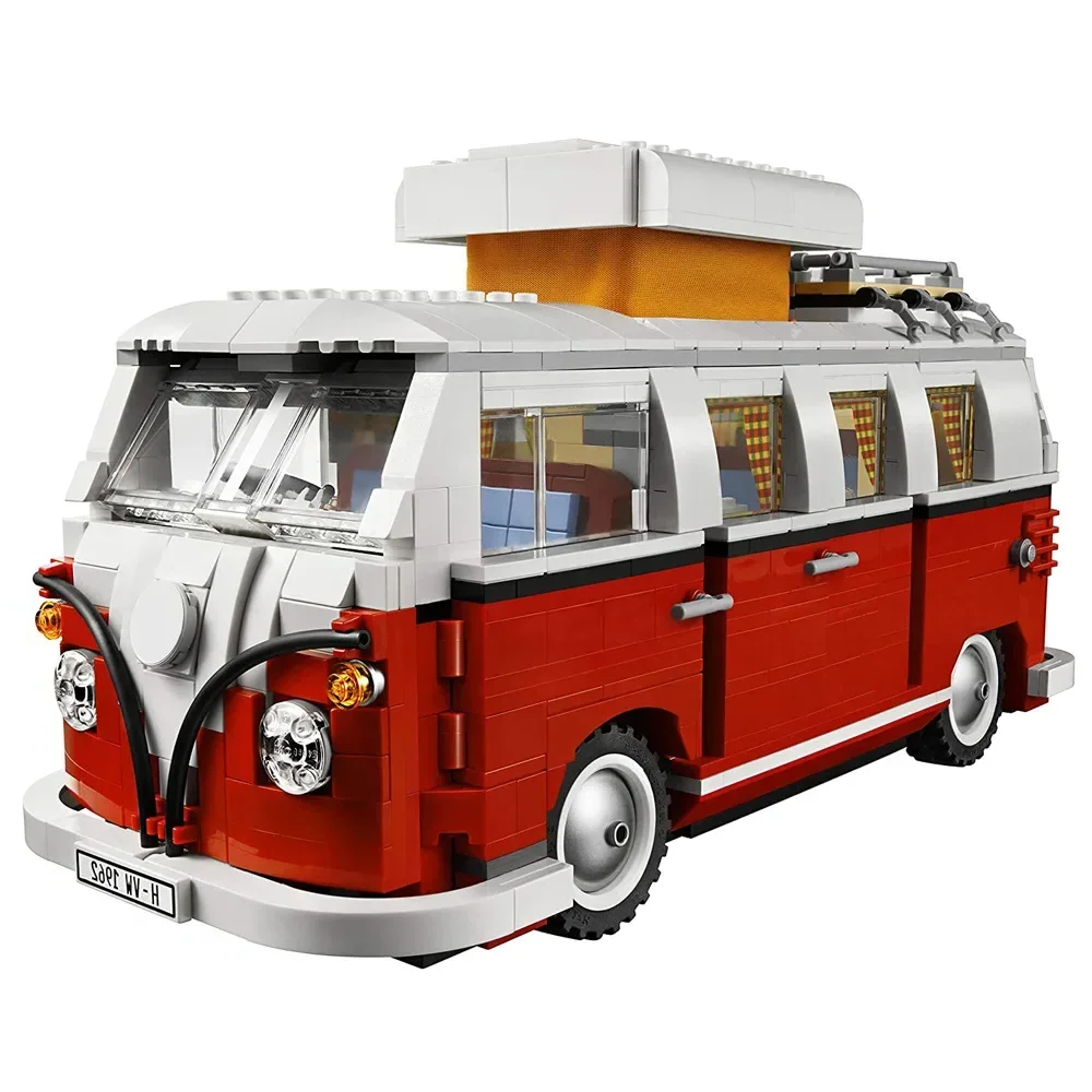 In Stock New Iconic T1 Bus Pickup Fit 10220 Technical Classic Camper Van Building Block Car Bricks Toys Adult Kid Gifts 21001