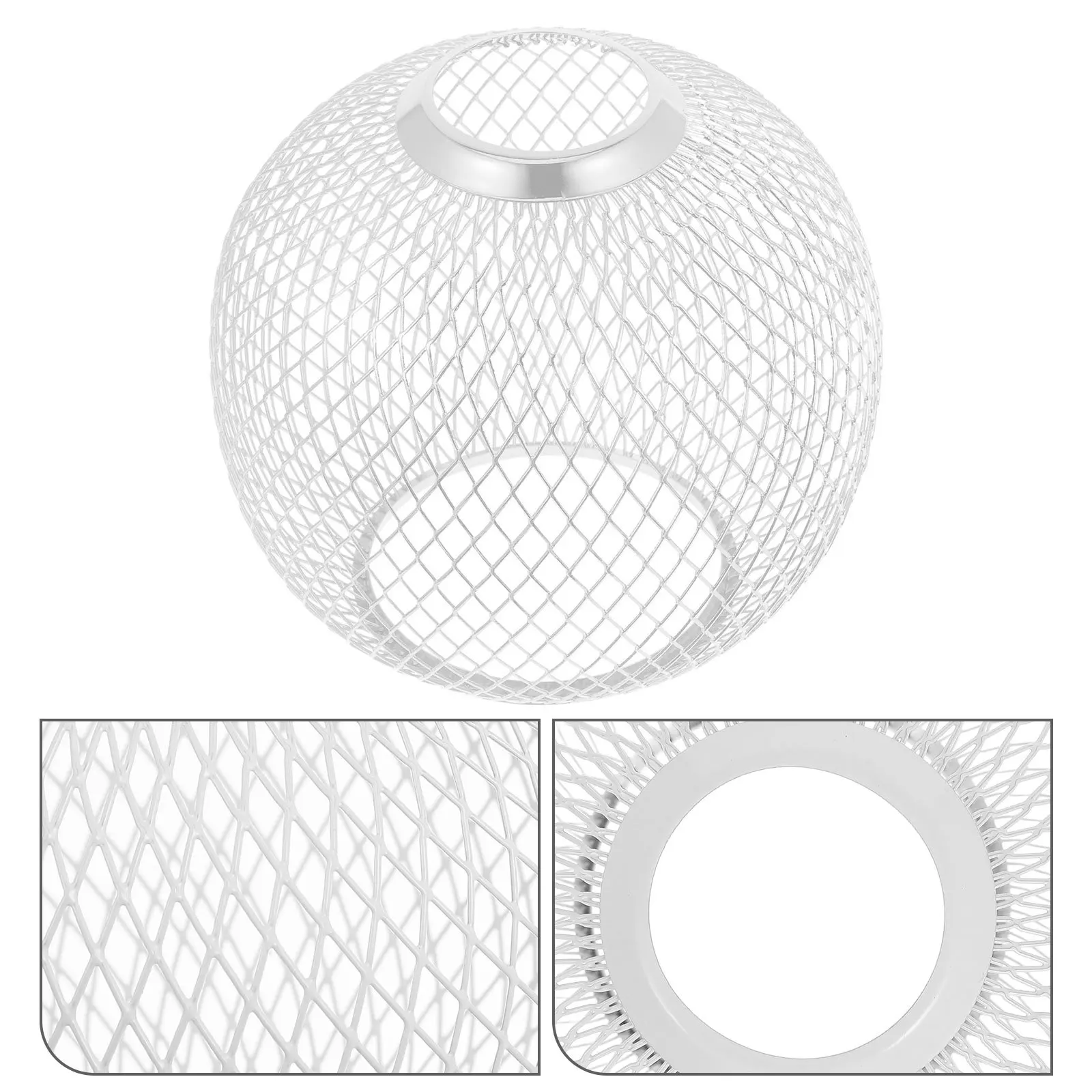 

Iron Wire Lampshade For Ceiling Floor Table Lamp Modern Hollow Out Metal Light Shade Home Decor Large Round Cage Cover