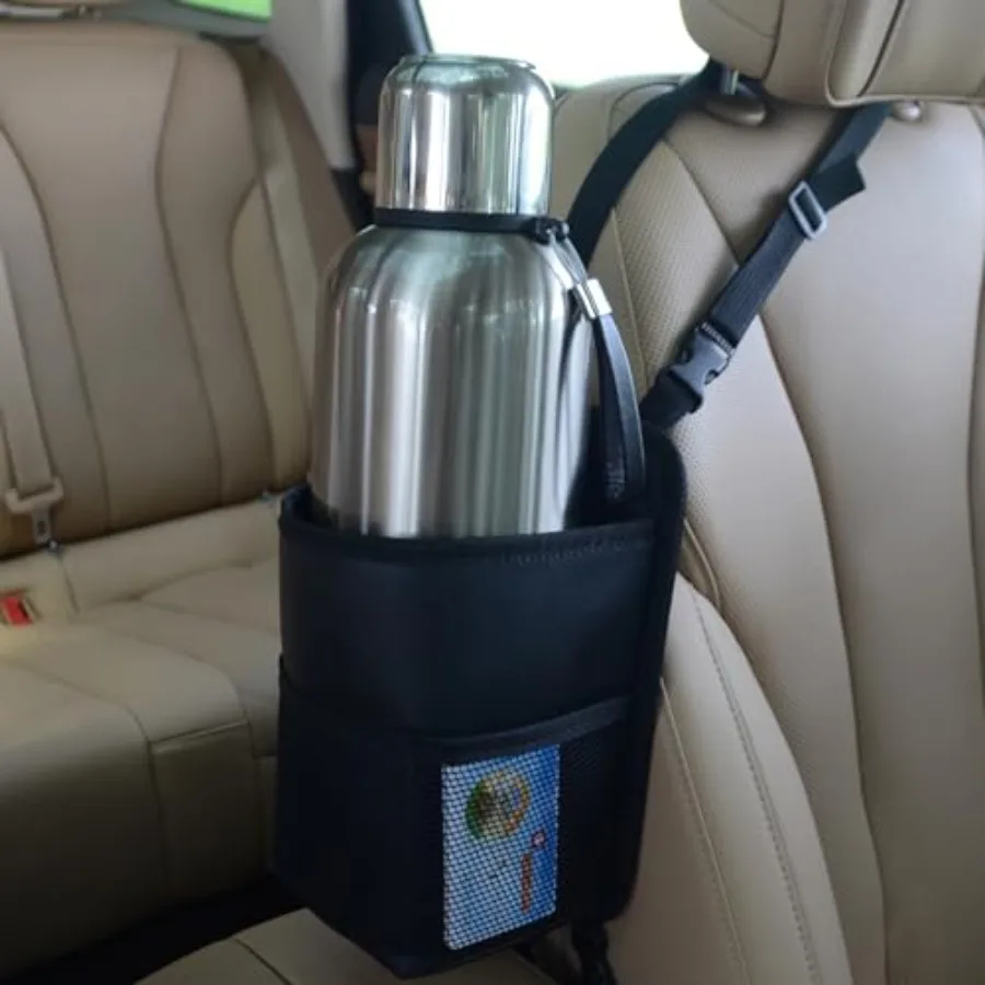 

Large Car Cup Holder Expander, Fits Large 24/36/40/46oz Water Bottles, Big Drinks Holder Bag- Universal Auto Vehicle for Cars,