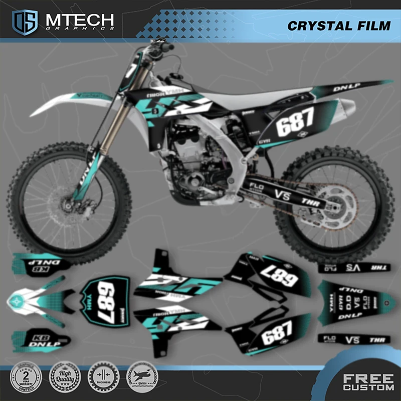 

DSMTECH мотоциклетные графические фоновые наклейки, наборы наклеек для YAMAHA YZF 250 2010 2011 2012 2013 003