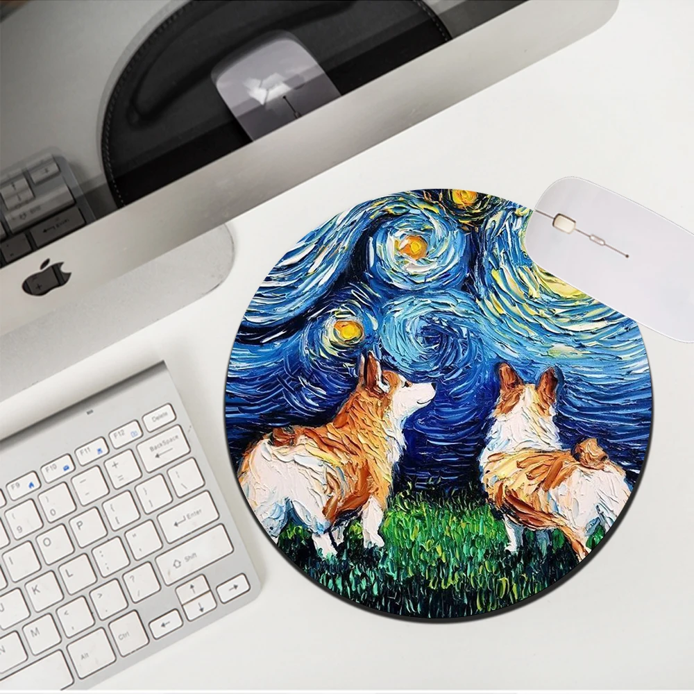 Anime Dog Mouse Pad Small Gaming Mousepad Mats Mat Starry Night Deskmat Pc Accessories Desk Protector Gamer Kawaii Keyboard Pads