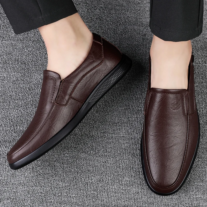 CLOHOO brand special edition two layer cowhide rubber sole handmade shoes business casual leather shoes men