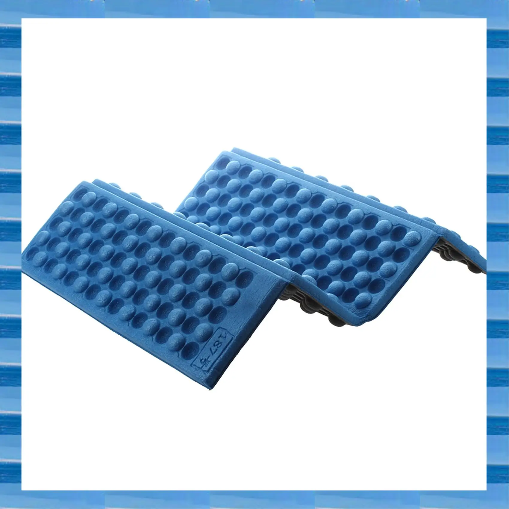 AT53 6X Cuscino per sedia pieghevole personalizzato in schiuma impermeabile (blu)
