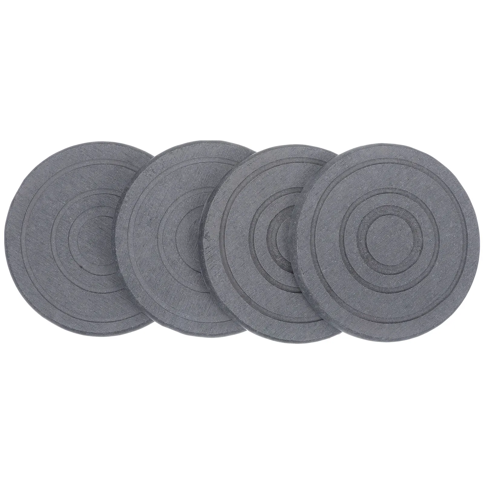 

4 Pcs Diatom Mud Flowerpot Mats Absorbent Coasters Planter Water Catcher Square 10x10 Deep Gray Plant Trays Silicone Table
