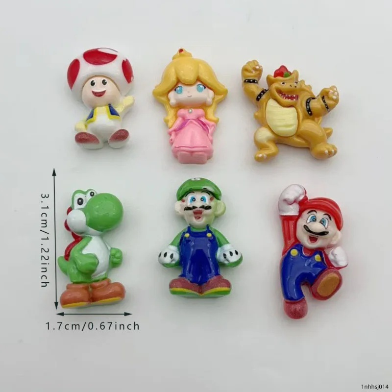 10 Stück Cartoon-Harz-Accessoires DIY Creme-Gel Handyhülle Kopfschmuck Haarspange Haarband Kühlschrankaufkleber Zubehör – Detail 1