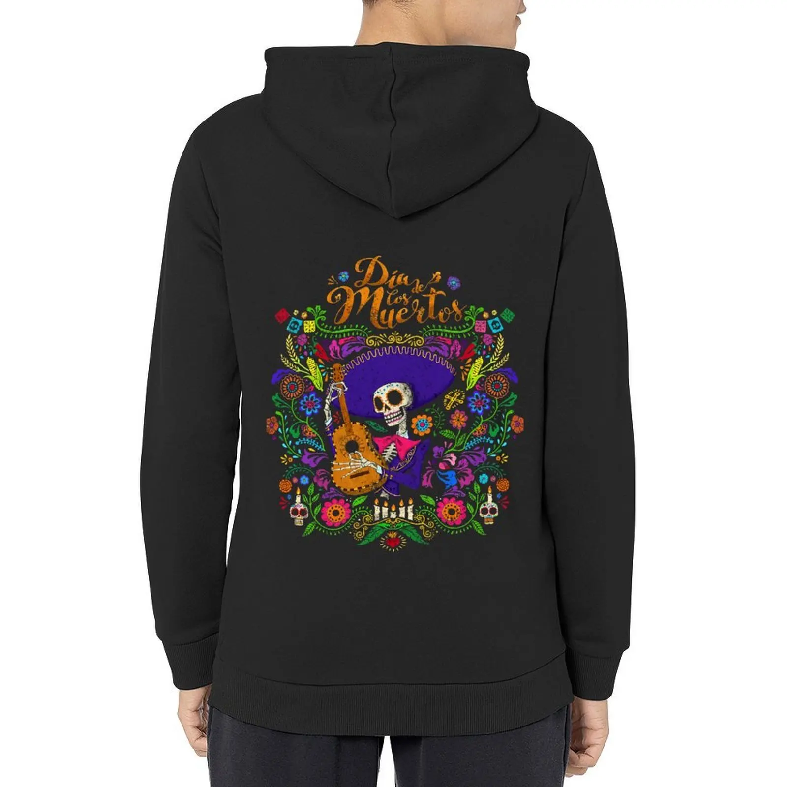 

DIA DE LOS MUERTOS Hoodie winter clothes hooded shirt korean clothes graphic t shirts men new in hoodies and blouses