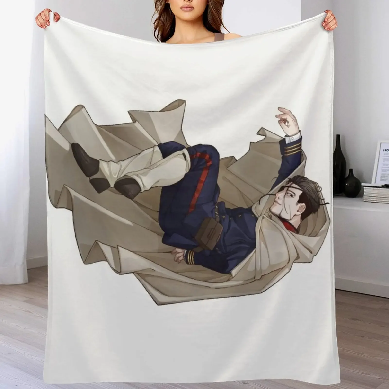 

[GK] OGATA Throw Blanket bed plaid Luxury Designer blankets ands warm for winter Blankets